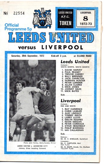 Match programme
